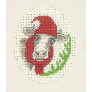 Sichere Zahlung Stickpackung Karte Kuh