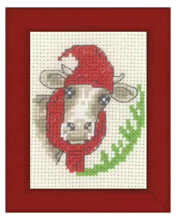 Exklusiv Stickpackung Bild Kuh