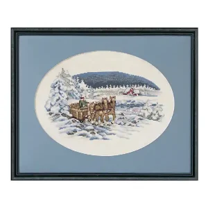 Stickpackung Bild Pferde und Schlitten Direkt Vom Hersteller