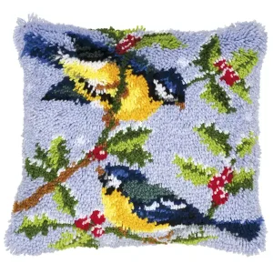 Angebot Knüpfkissen Blaumeisen