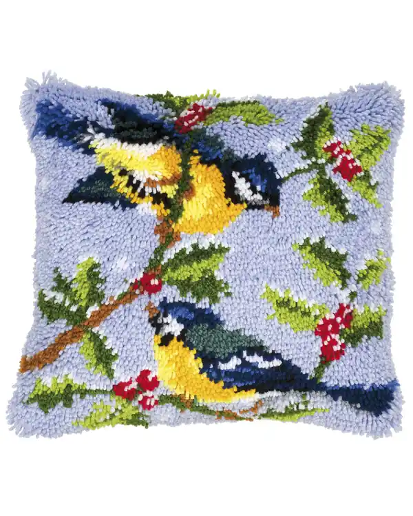 Angebot Knüpfkissen Blaumeisen