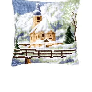 Kissen Kirche im Schnee Premium