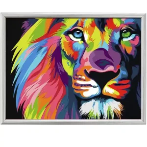 Kostenloser Rückversand Diamond painting Löwe