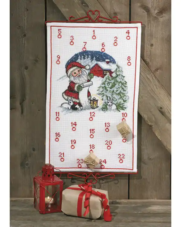 Stickpackung Kalender Wichtel & Kaninchen Hochwertig