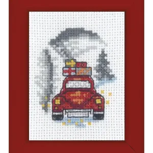 Stickpackung Karte Rotes Auto Wochenendangebot