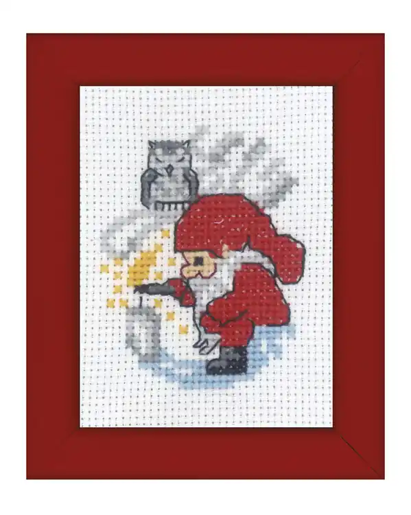 Stickpackung Bild Wichtel zündet Kerze an Solange Der Vorrat Reicht