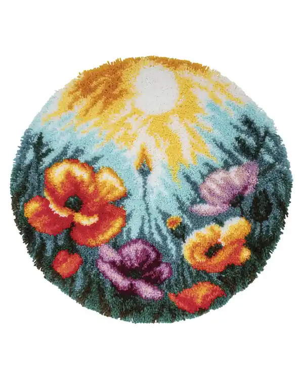 Knüpfmatte Mohnblumen Sofort Bestellen