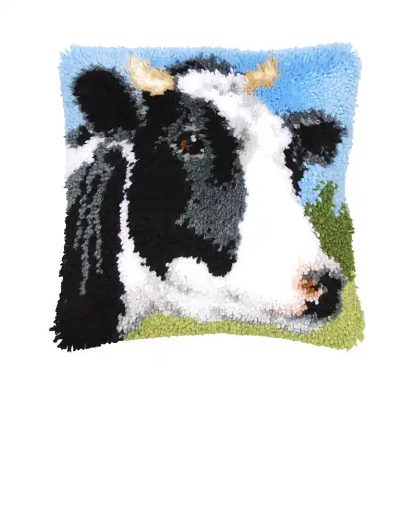 Abverkauf Knüpfkissen Kuh