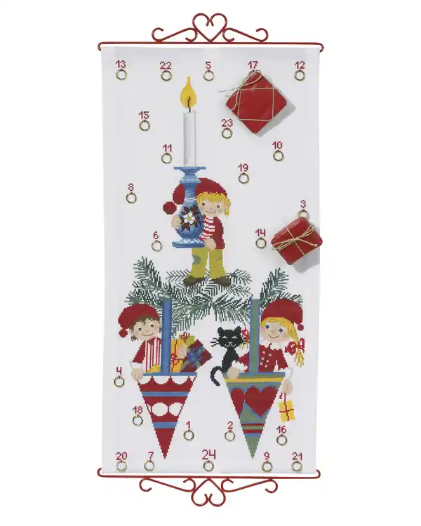 Stickpackung Kalender 3 kleine Wichtel Echt