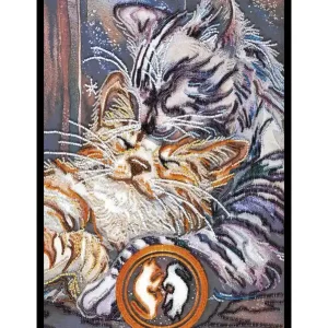 Perlenstickerei Katzengeschmuse Schneller Versand