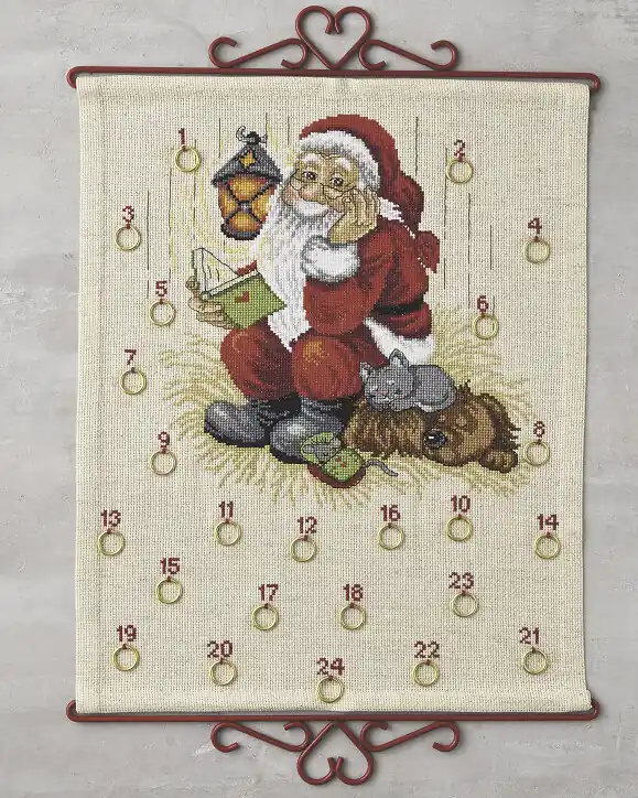 Stickpackung Kalender Der Weihnachtsmann liest Neu Im Sortiment