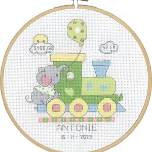 Billig Stickpackung Bild Kinderzimmer Grün