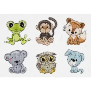 Saisonangebot Plastik Ccanvas Tiere 6-er Pack