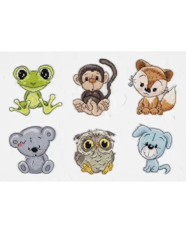 Saisonangebot Plastik Ccanvas Tiere 6-er Pack