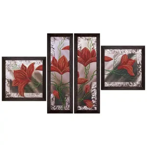 Direktkauf Perlenstickerei Bild Rote Blumen