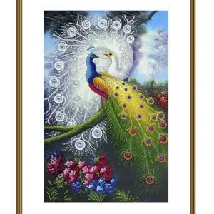 Perlenstickerei Pfau Nur Heute