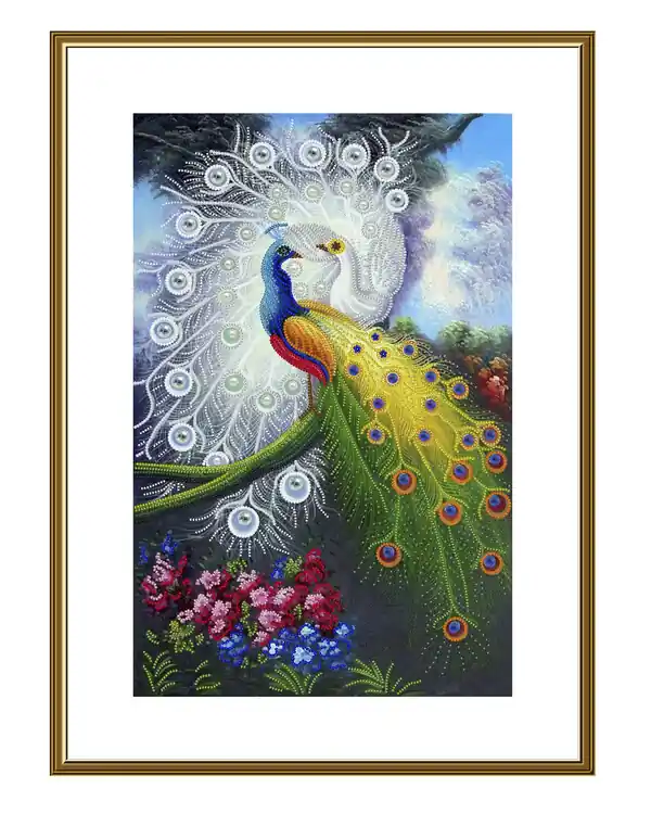 Perlenstickerei Pfau Nur Heute