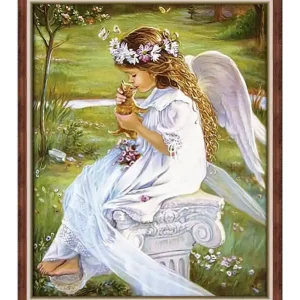 Diamond painting Engel mit Katze Premium