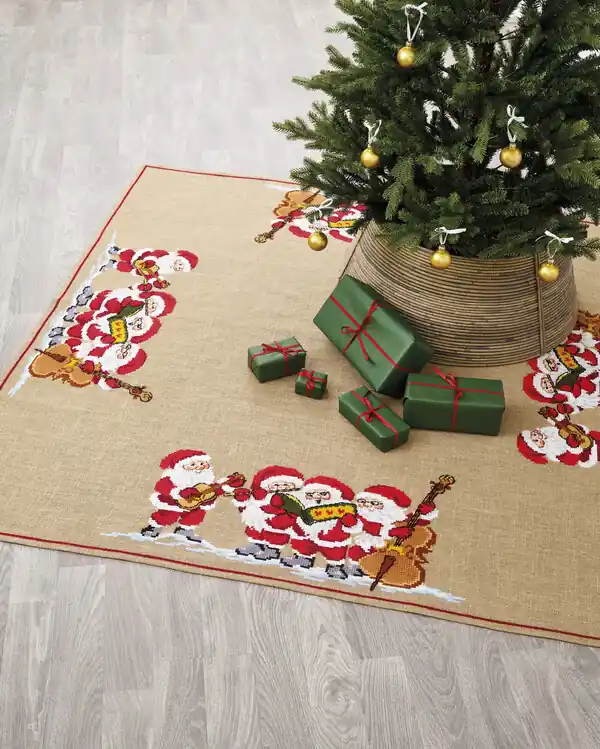 Neuheit Stickpackung Tannenbaumdecke Gesang