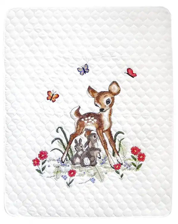 Stickpackung Babydecke Bambi Versand Am Gleichen Tag