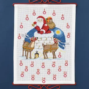 Stickpackung Kalender Weihnachtsmann im Schornstein Bestpreis