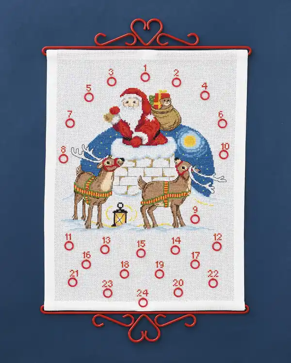 Stickpackung Kalender Weihnachtsmann im Schornstein Bestpreis