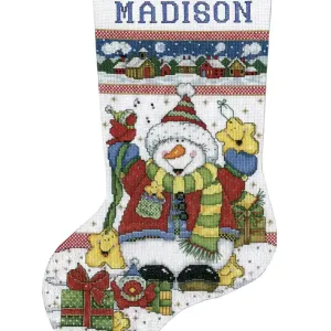 Stickpackung Strumpf Schneemann Must-Have