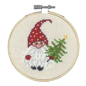 Super-Preis Stickpackung Bild Wichtel und Tanne