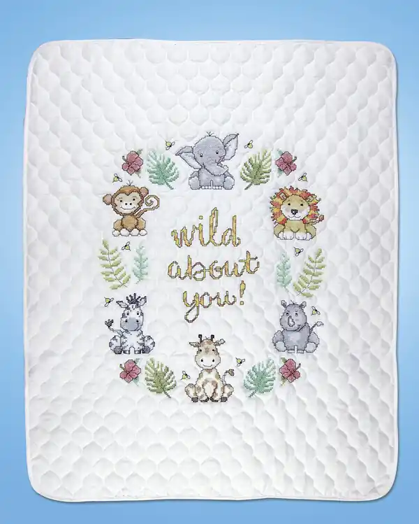 Neue Kollektion Stickpackung Babydecke Der kleine Dschungel