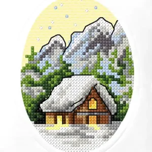 Hochwertig Stickpackung Karte Hütte.