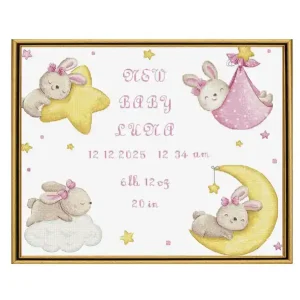 Stickpackung Bild Baby Girl Echt