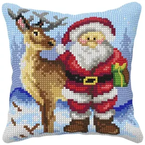 Stickpackung Kissen Weihnachtsmann und Rentier Versand Am Gleichen Tag