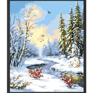 Sichere Zahlung Paint by numbers Friedliche Winterszene