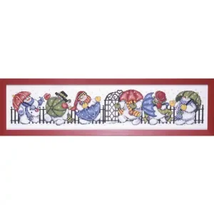 Sale Stickpackung Bild Schneemänner auf Spaziergang