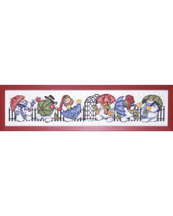 Sale Stickpackung Bild Schneemänner auf Spaziergang