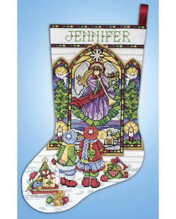 Nur Für Kurze Zeit Stickpackung Weihnachtsstrumpf Bemaltes Glas