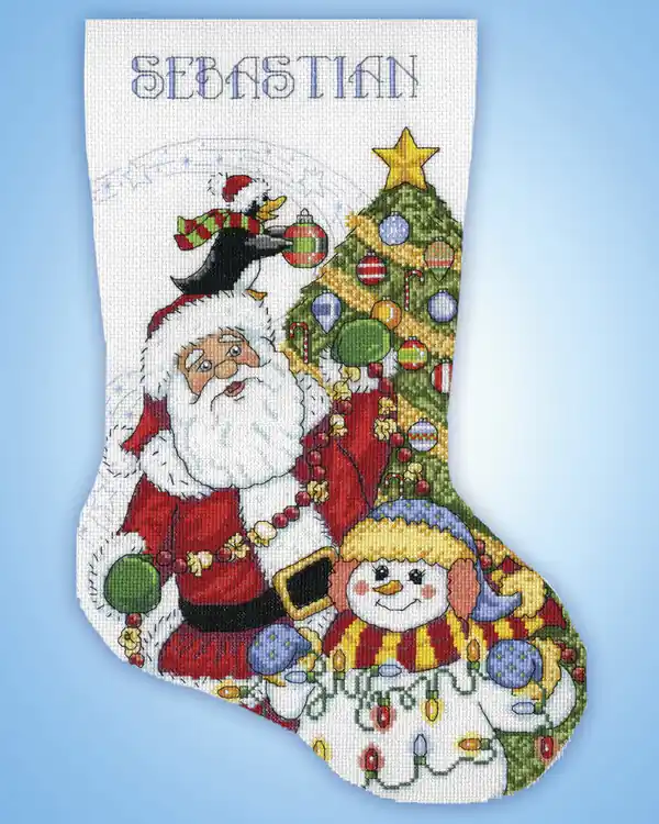 Nur Heute Stickpackung Weihnachtsstrumpf Schmücke den Baum