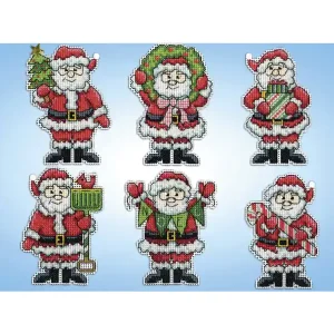 Plastik Canvas Weihnachtsmänner 6-er Pack Top-Seller