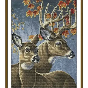 Stickset Leinwand Waldsperling Ausverkauf