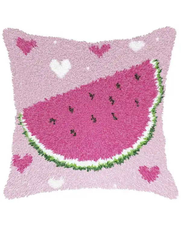 Stickpackung Knüpfkissen Wassermelone Geprüft