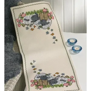 Nur Heute Stickpackung Tischläufer Schafkuscheln