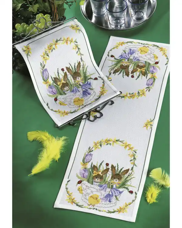 Stickpackung Tischläufer Osterkorb Kaninchen Online Kaufen