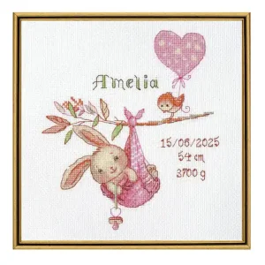 Knallerangebot Stickpackung Geburtsbild rosa