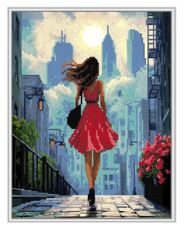 Diamond painting Mitten am Tag in New York Beliebt