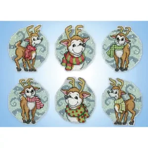 Rabatt Plastik Canvas Rentiere 6-er Pack