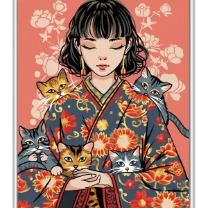 Versand Am Gleichen Tag Paint by numbers Japanische Kätzchen