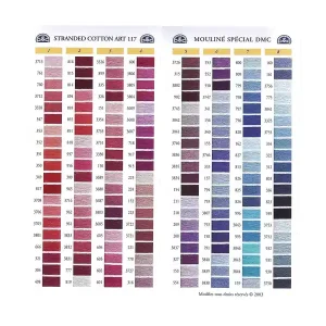 DMC vorgedruckte Farbkarte Bestseller