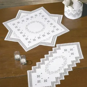 Exklusiv Hardanger Weißer Kranz