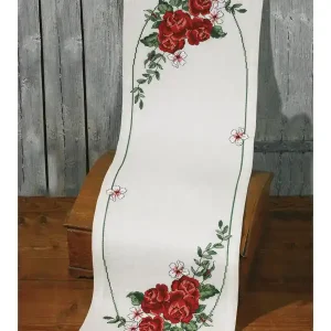 Zertifiziert Stickpackung Laüfer Rote Rosen