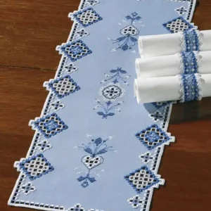 Mega-Angebot Stickpackung Hardanger Blau